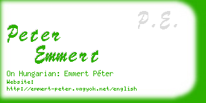 peter emmert business card
